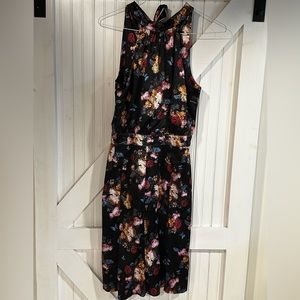 Black flowered dress